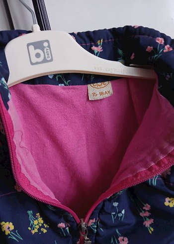 Çiçek Desenli Kız Çocuk Fermuarlı Yelek - Görsel 2