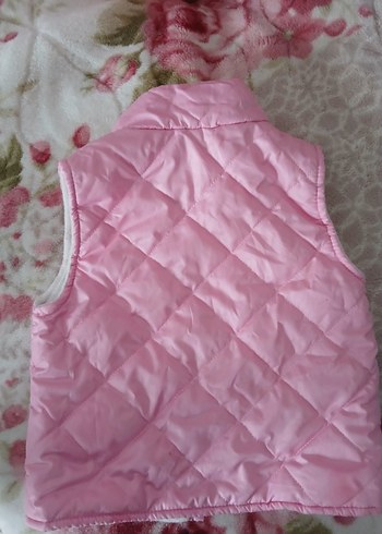 Nakışlı Pembe Kız Çocuk Yelek - Görsel 3