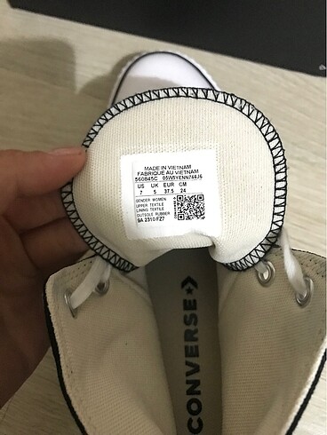 37,5 Beden siyah Renk Kadın converse