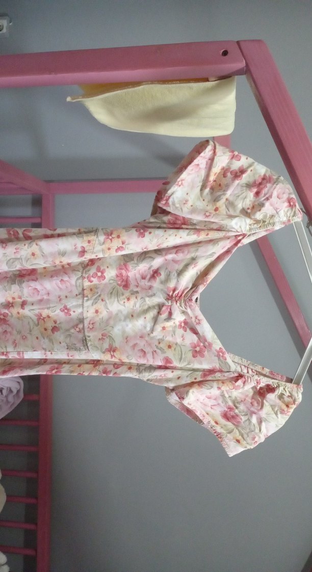 Pembe Çiçek Desenli Midi Bohem Elbise - Görsel 3