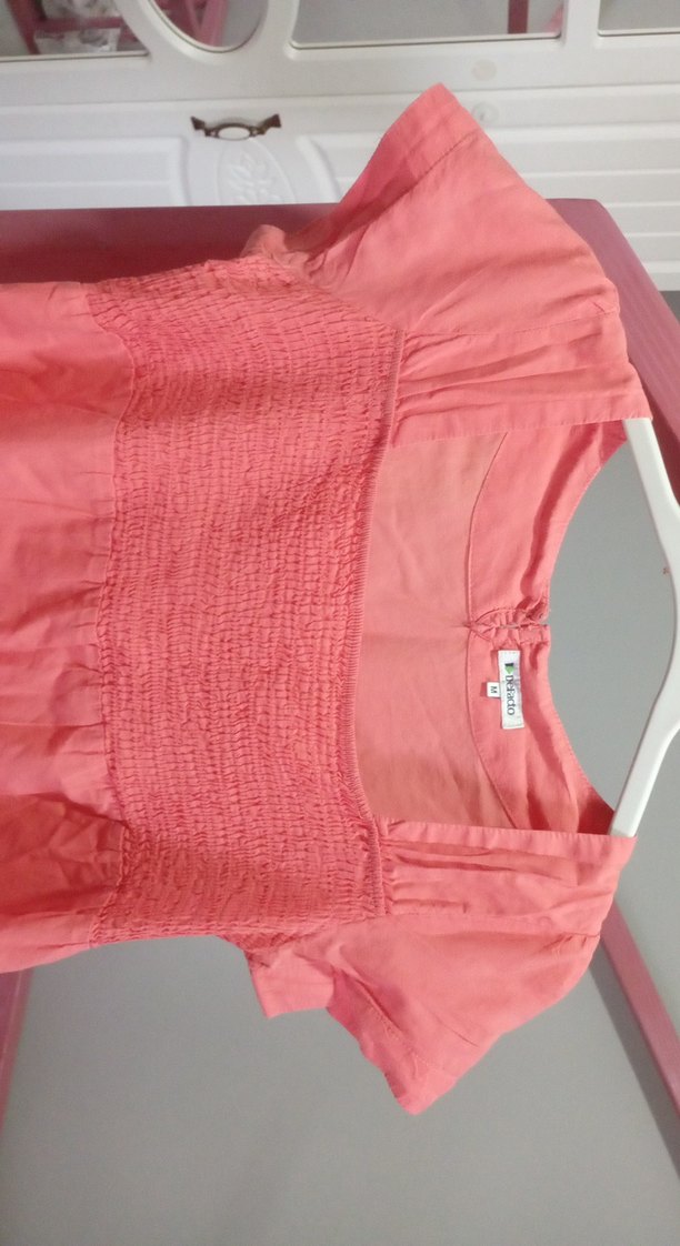 Kısa Kollu Pilili Bluz - Görsel 2