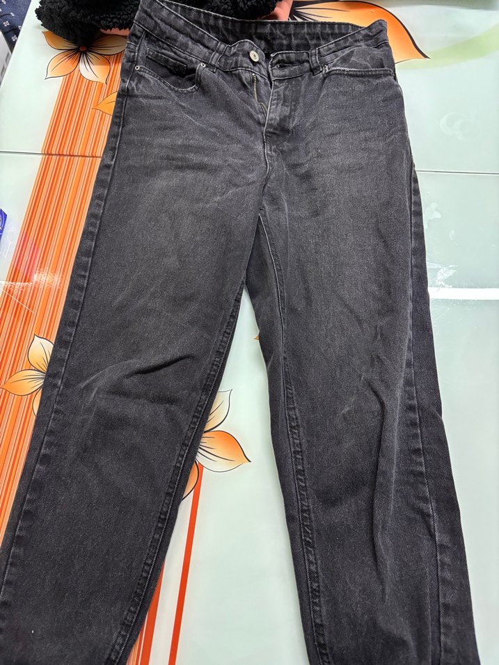 Siyah Renk Mom Jean Pantolon - Görsel 2