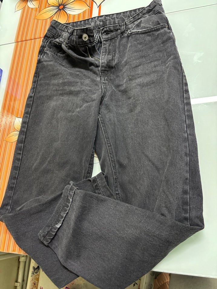 Siyah Renk Mom Jean Pantolon - Görsel 3