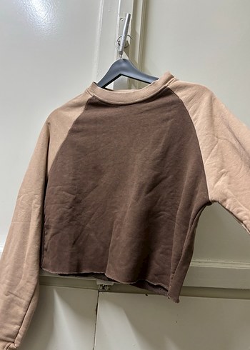 Bej ve Kahverengi Kadın Sweatshirt - Görsel 3