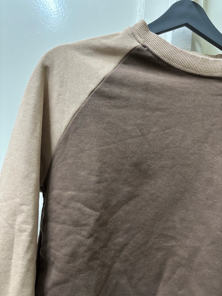 Bej ve Kahverengi Kadın Sweatshirt - Görsel 4