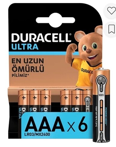 DURACELL ULTRA 6 LI İNCE PİL
