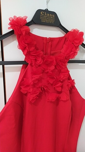 s Beden Kırmızı abiye elbise 
