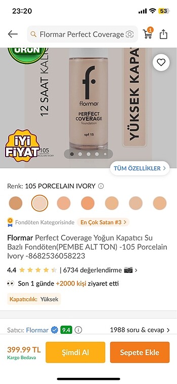 Beden Renk Orijinal Flormar Fondöten