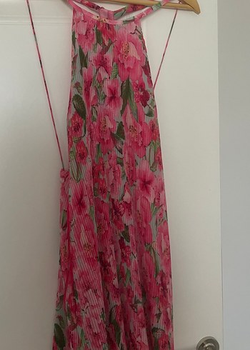 Zara Pembe Bohem Uzun Askılı Elbise - Görsel 5