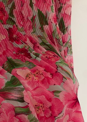 Zara Pembe Bohem Uzun Askılı Elbise - Görsel 6