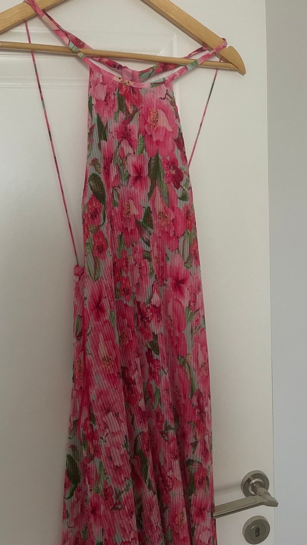 Zara Pembe Bohem Uzun Askılı Elbise - Görsel 5