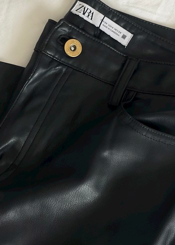 Zara Siyah Deri pantolon - Görsel 2