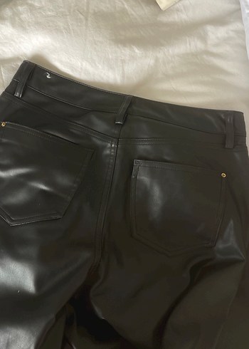 Zara Siyah Deri pantolon - Görsel 5