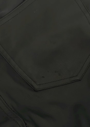 Zara Siyah Deri pantolon - Görsel 6