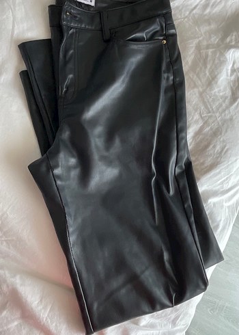 Zara Siyah Deri pantolon - Görsel 3