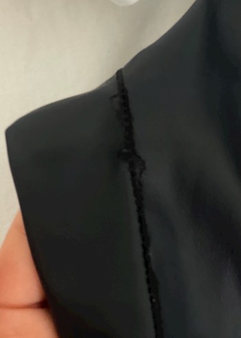 Zara Siyah Deri pantolon - Görsel 7