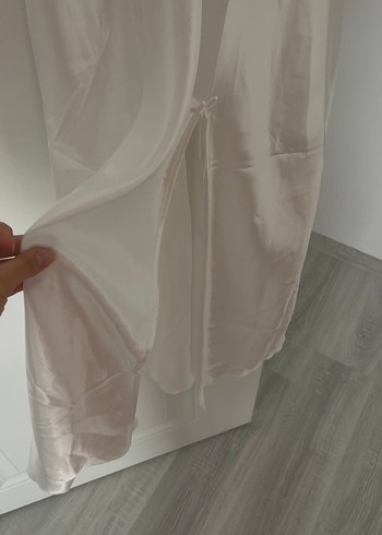 Uzun Beyaz Bohem Gecelik İkili - Görsel 3