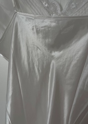 Uzun Beyaz Bohem Gecelik İkili - Görsel 5