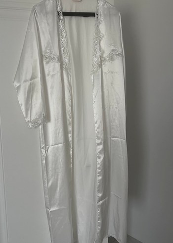 Uzun Beyaz Bohem Gecelik İkili - Görsel 7