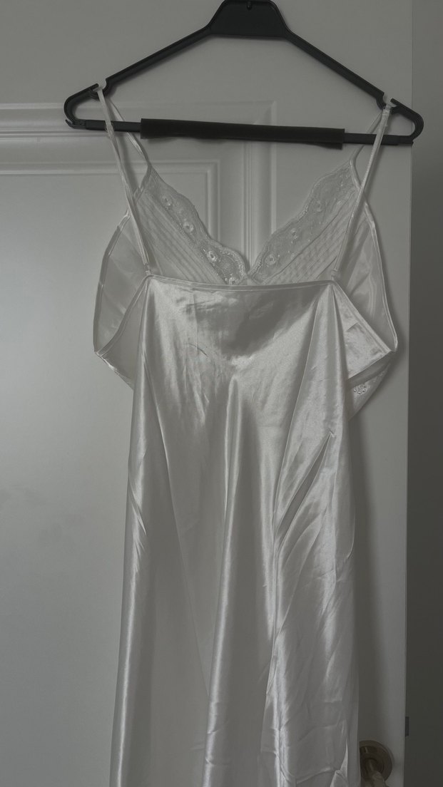 Uzun Beyaz Bohem Gecelik İkili - Görsel 4