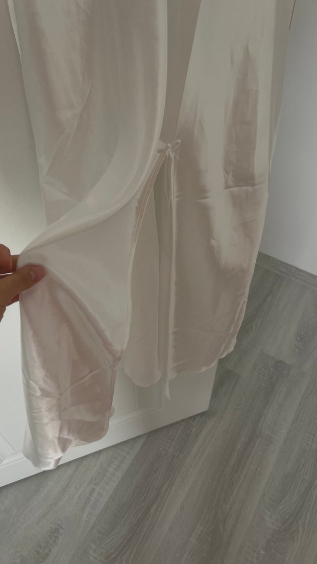 Uzun Beyaz Bohem Gecelik İkili - Görsel 3