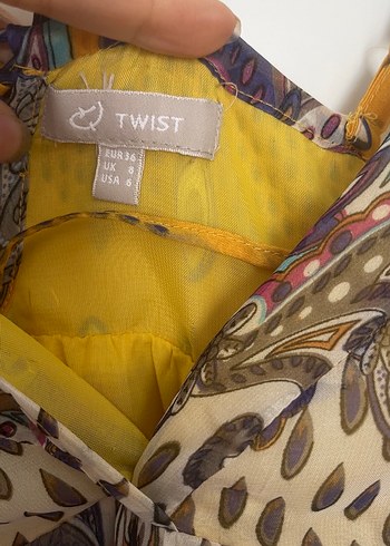 Twist Bohem Çok Renkli Uzun Askılı Elbise - Görsel 4