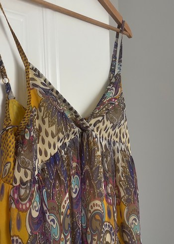 Twist Bohem Çok Renkli Uzun Askılı Elbise - Görsel 3