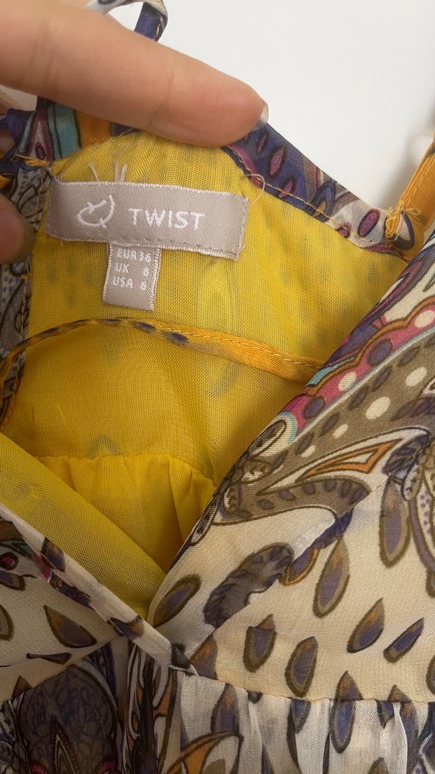 Twist Bohem Çok Renkli Uzun Askılı Elbise - Görsel 4