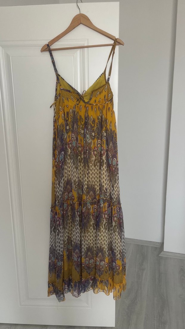 Twist Bohem Çok Renkli Uzun Askılı Elbise - Görsel 5