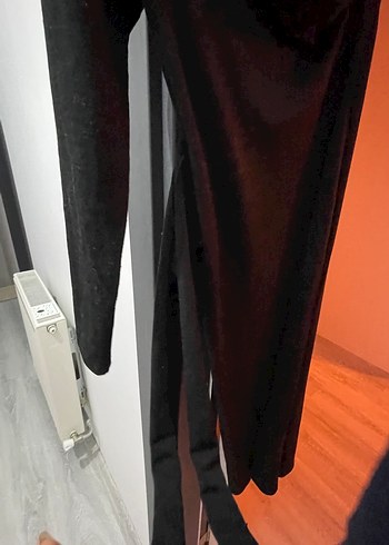 Zara Siyah Uzun Asimetrik Elbise - Görsel 13