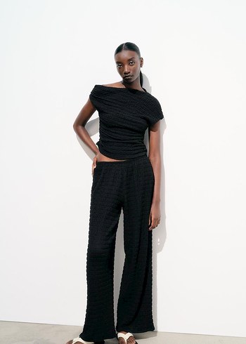 Zara Kadın Siyah Bol Kesim İkili Takım - Görsel 3