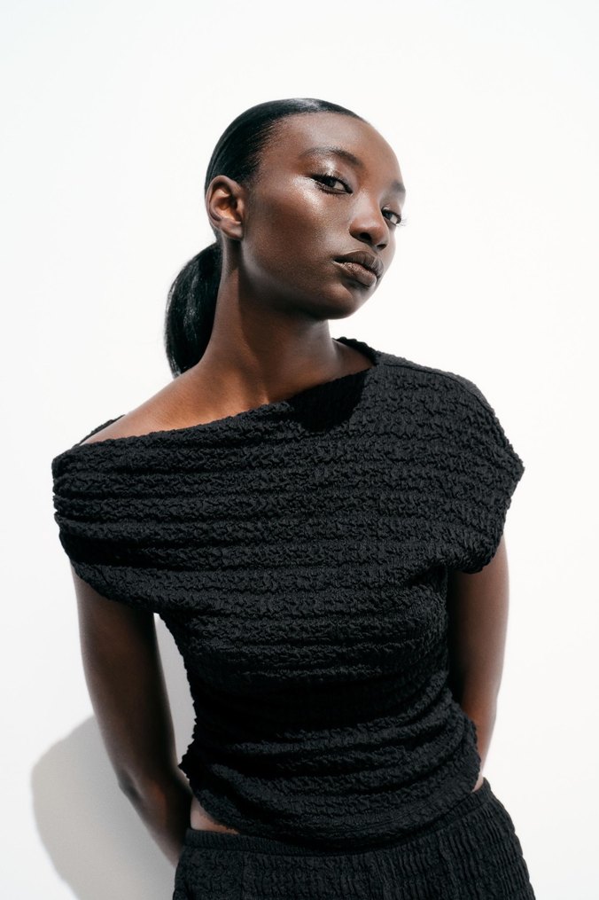 Zara Kadın Siyah Bol Kesim İkili Takım - Görsel 4