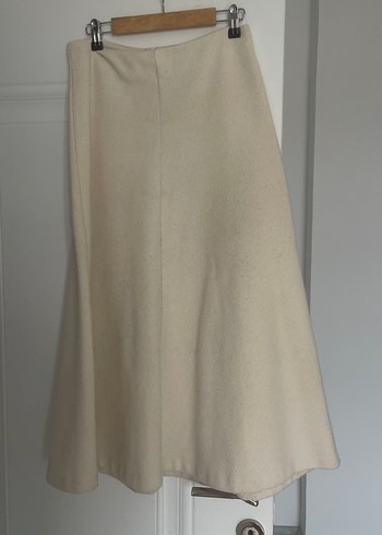 Krem V Yaka Kadın Süveter ve Etek - Görsel 5