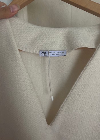 Krem V Yaka Kadın Süveter ve Etek - Görsel 3