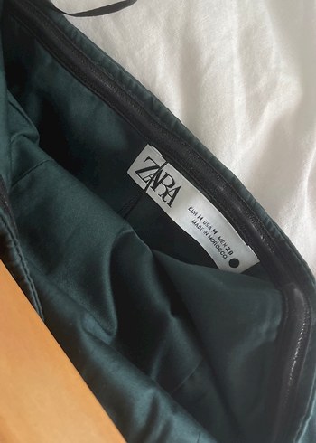 Zara Yeşil Straplez Uzun Kadın Elbise - Görsel 11