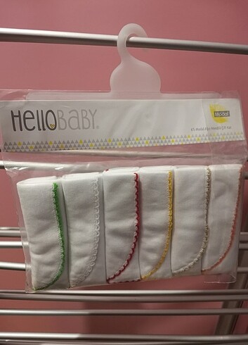 Hello baby 6 li çift kat ağız mendili