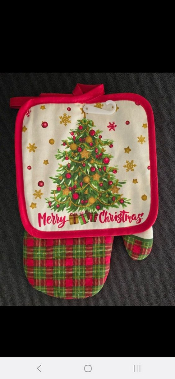 yurt dışından Renkli Yılbaşı Fırın Eldiveni - Görsel 2