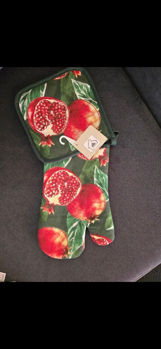 yurt dışından Nar Desenli Fırın Eldiveni - Görsel 2