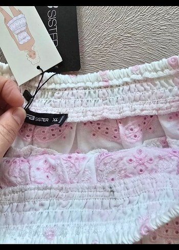 yurtdısından Newyorker fisto Nakışlı Fırfırlı Etek - Görsel 5