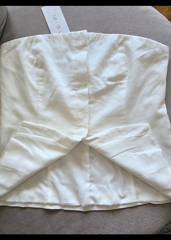 yurtdısından Newyorker Beyaz Ketenli Straplez Büstiyer - Görsel 2