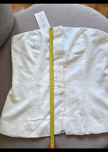 yurtdısından Newyorker Beyaz Ketenli Straplez Büstiyer - Görsel 3