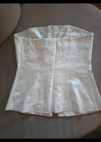 yurt dışından Newyorker Beyaz  Straplez bluz - Görsel 3