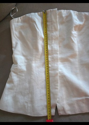 yurt dışından Newyorker Beyaz  Straplez bluz - Görsel 7