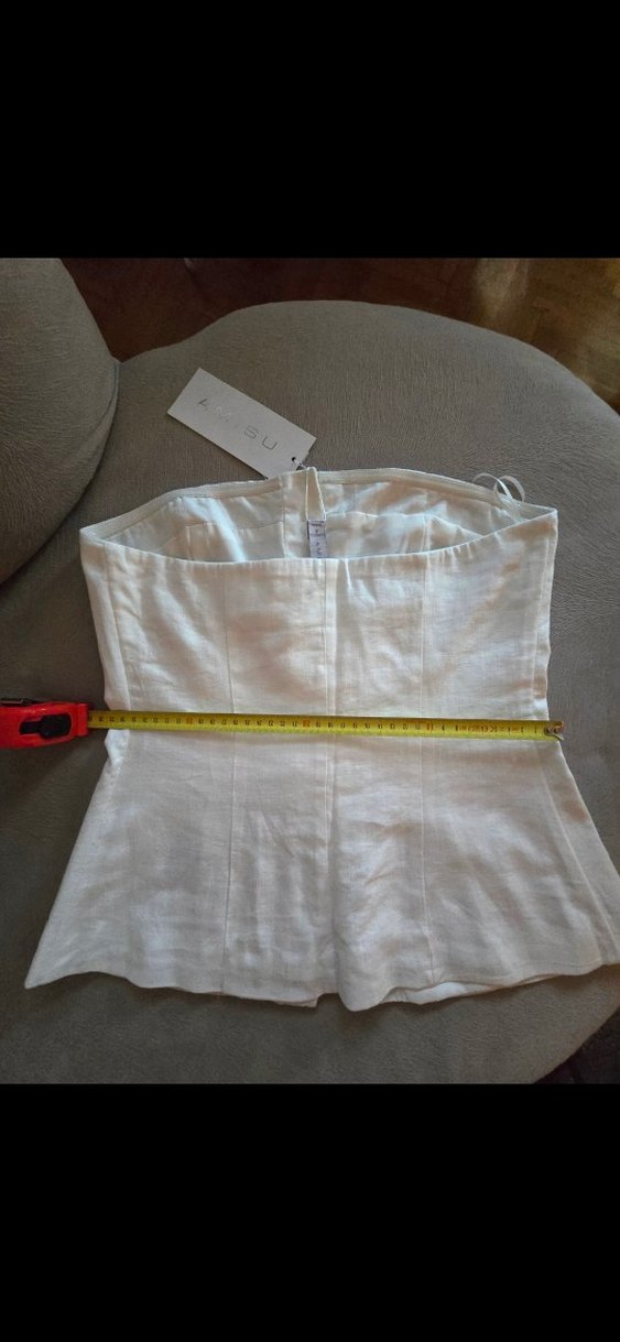 yurt dışından Newyorker Beyaz  Straplez bluz - Görsel 4