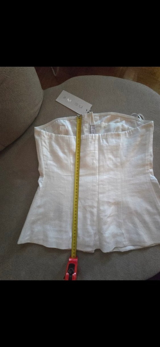 yurt dışından Newyorker Beyaz  Straplez bluz - Görsel 5