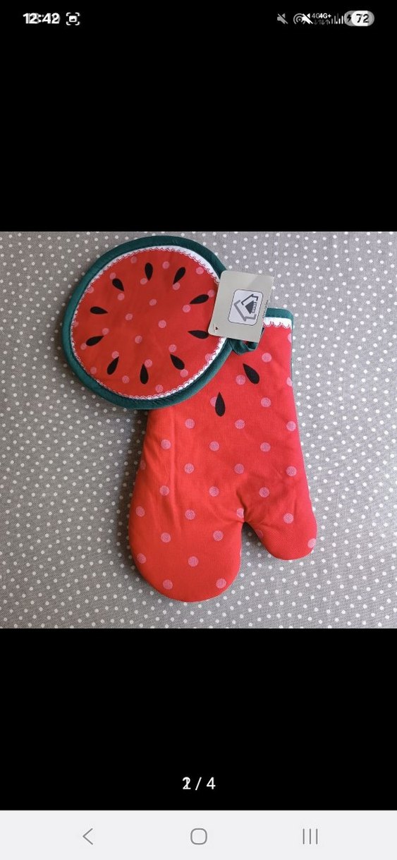 Karpuz Desenli Renkli Fırın Eldiveni - Görsel 3