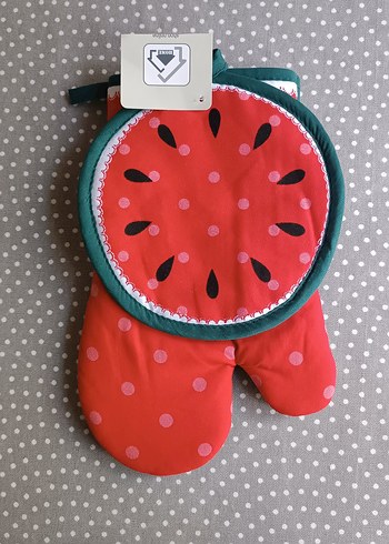 Yurt disindan Karpuz Desenli Fırın Eldiveni ve Tutamaci - Görsel 2