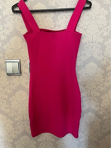 xs Beden H&M Mini Fuşya Elbise