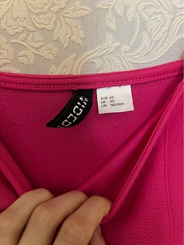 xs Beden pembe Renk H&M Mini Fuşya Elbise