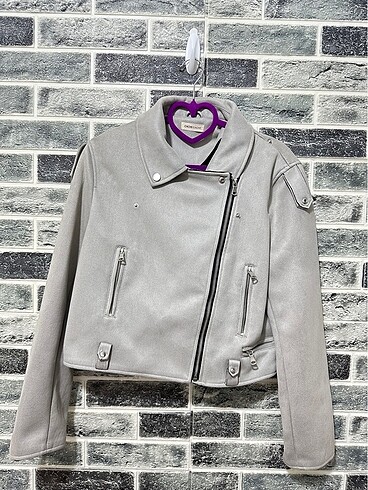 Süet biker ceket